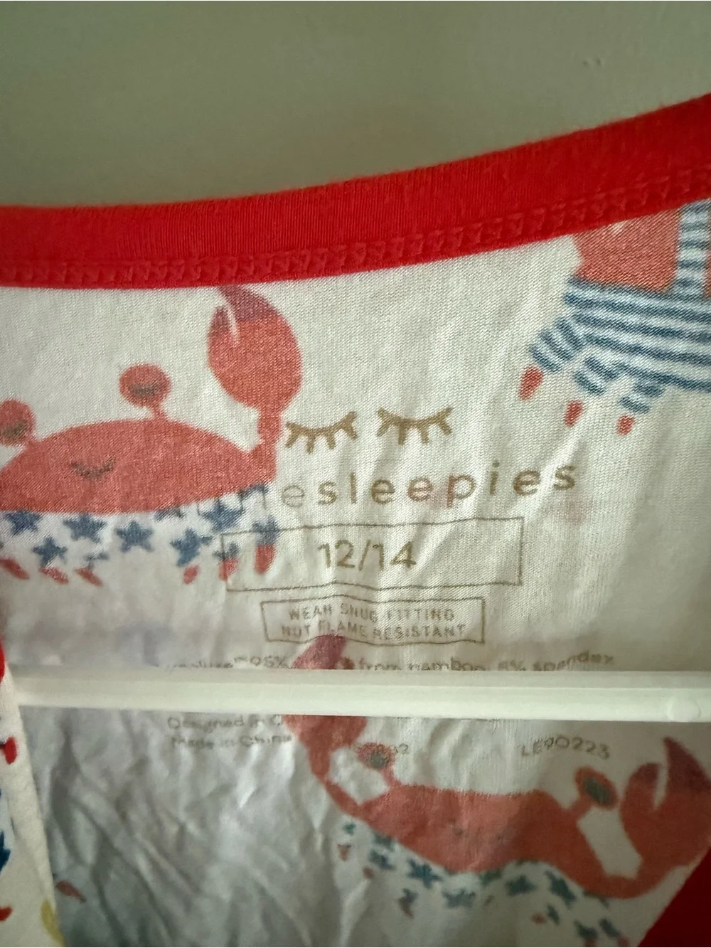 Little Sleppies 12-14 Crab short 2 piece set